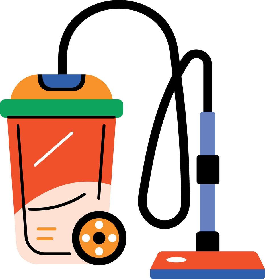 Vacuum cleaner icon in flat style vector