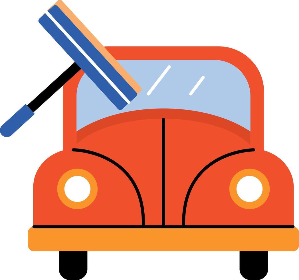 Cleaning car icon in flat style vector