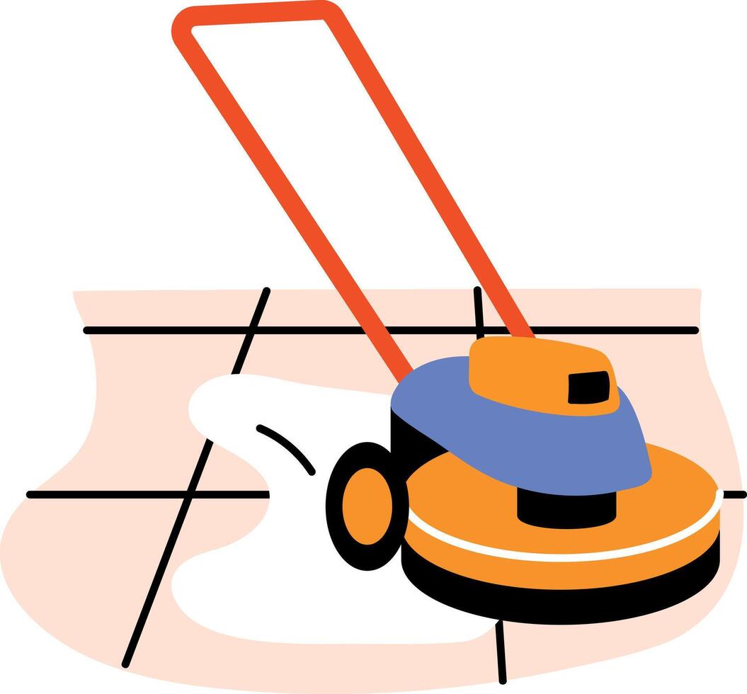 A flat style icon of floor polisher vector