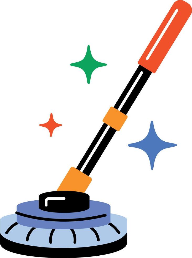 A flat style icon of an electric mop vector