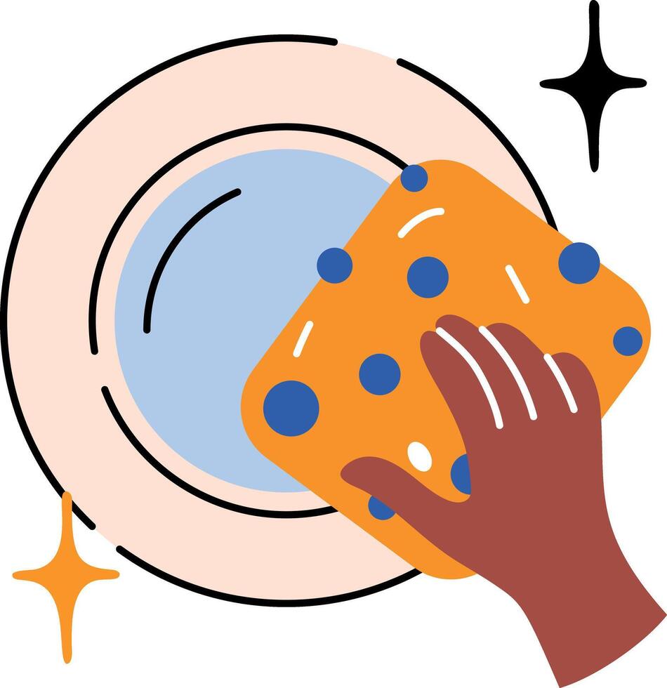 Dish sponge icon in flat style vector