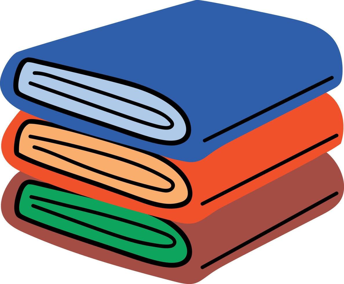 A flat icon of folded clothes vector