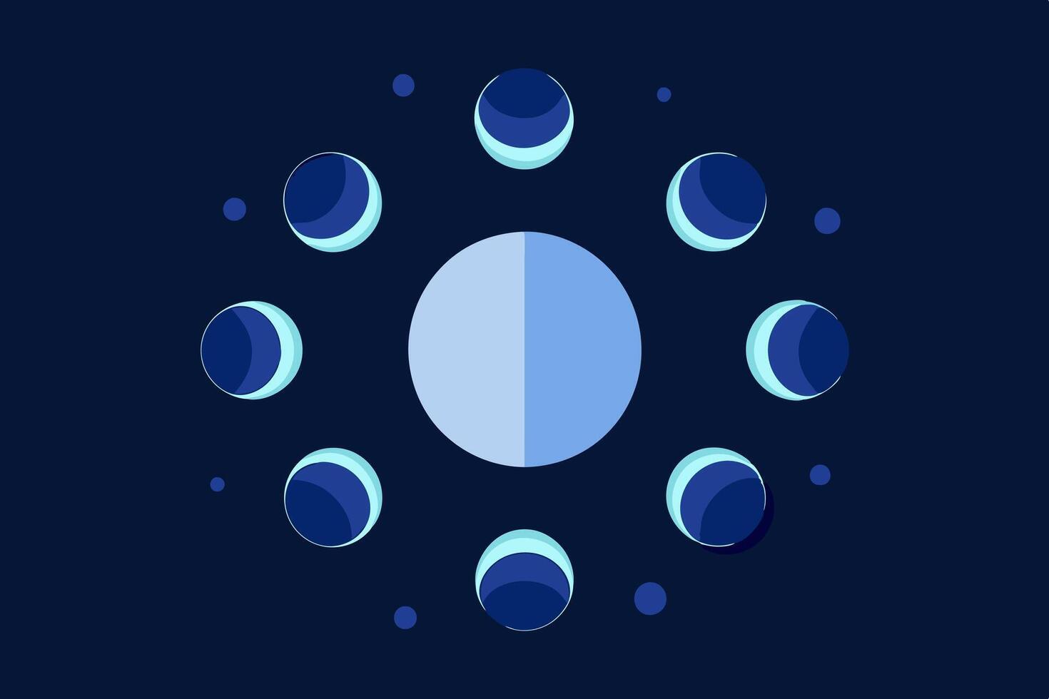 A blue circle with circles around it vector