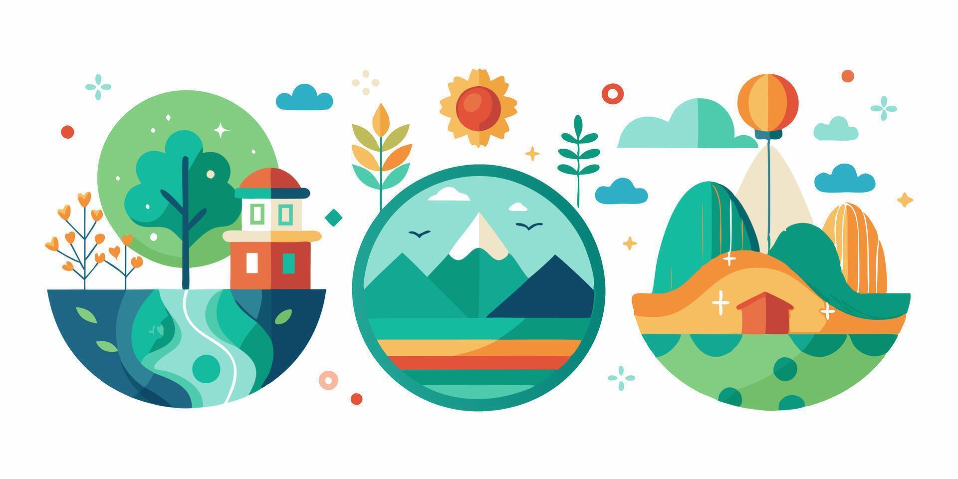 Easter illustration set vector