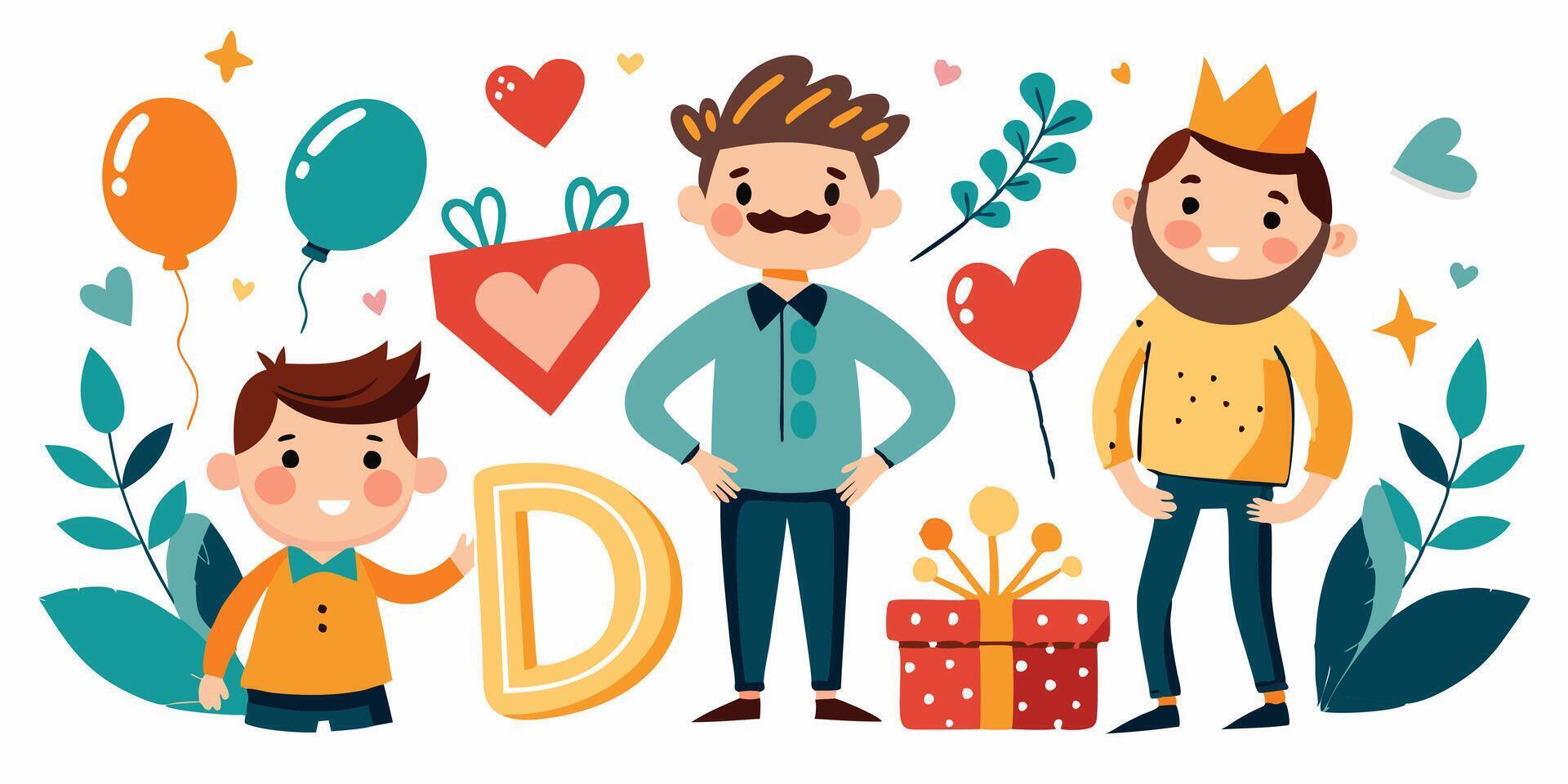 Happy father's day illustration vector