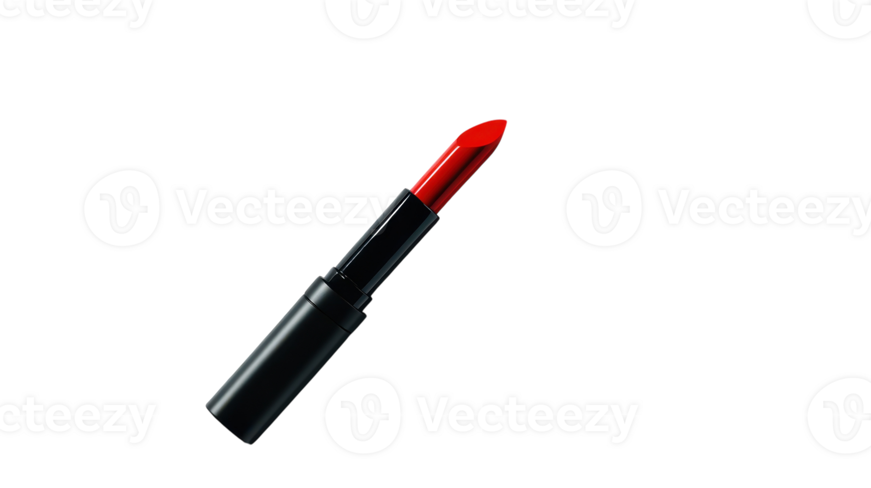 Elegant and Bold Red Lipstick in a Chic Black Tube for Glamorous Makeup Looks and Beauty Promotions. png