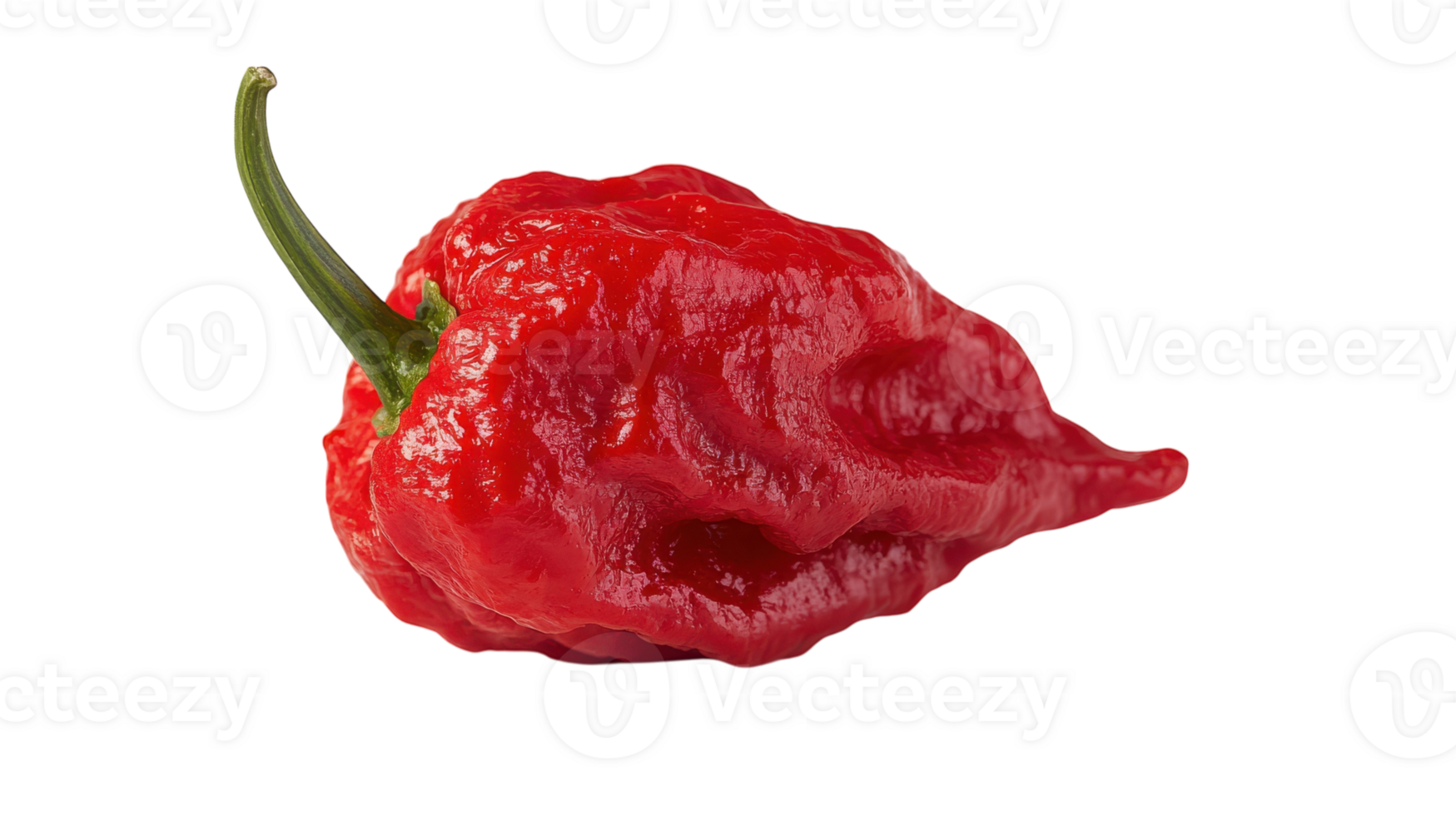 A Bright Red Hot Pepper with a Glossy Surface Ideal for Culinary Photography and Food Styling Projects. png