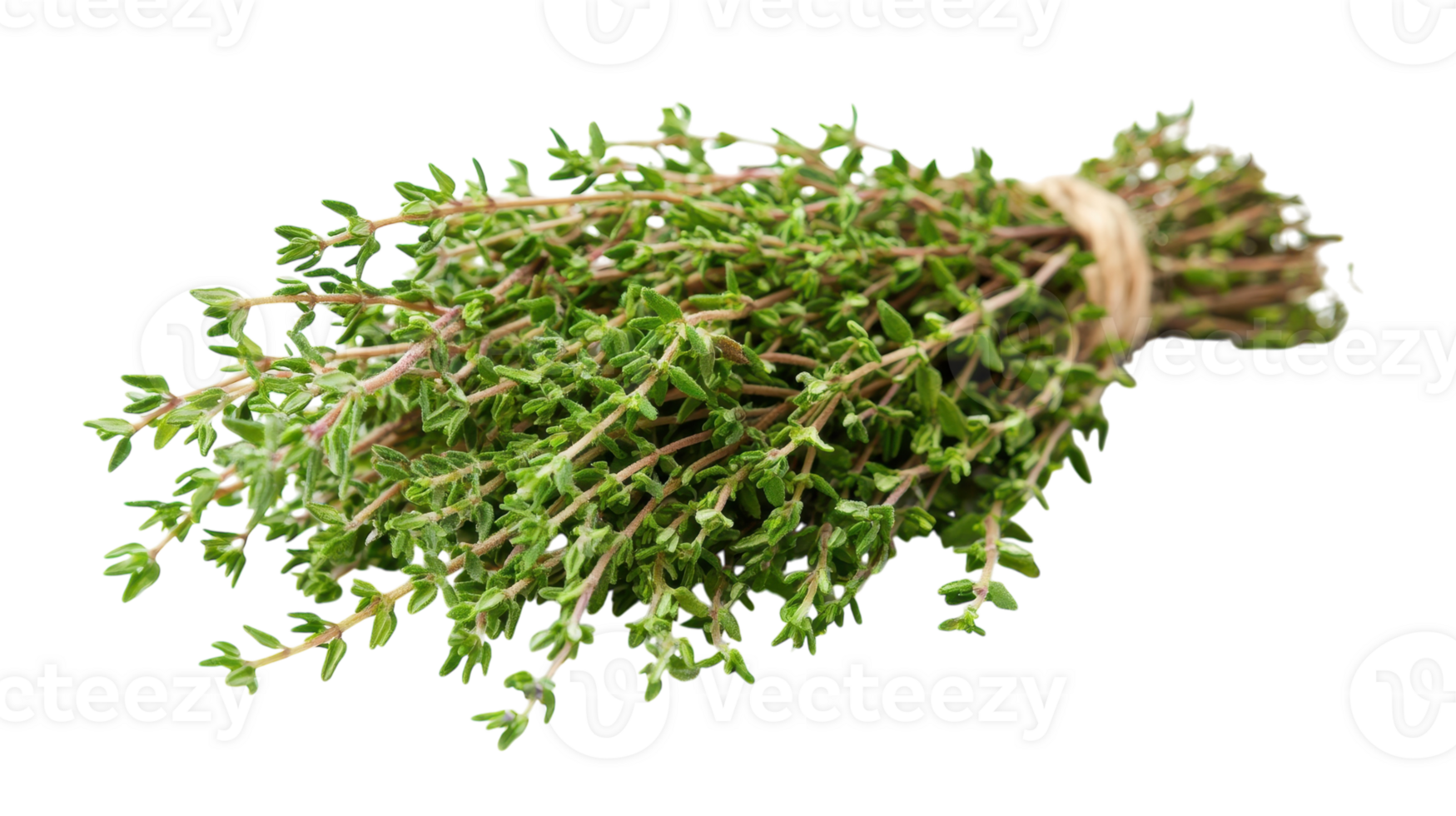 A Fresh Bunch of Thyme with Tiny Green Leaves Perfect for Culinary Creations and Natural Aromatherapy. png
