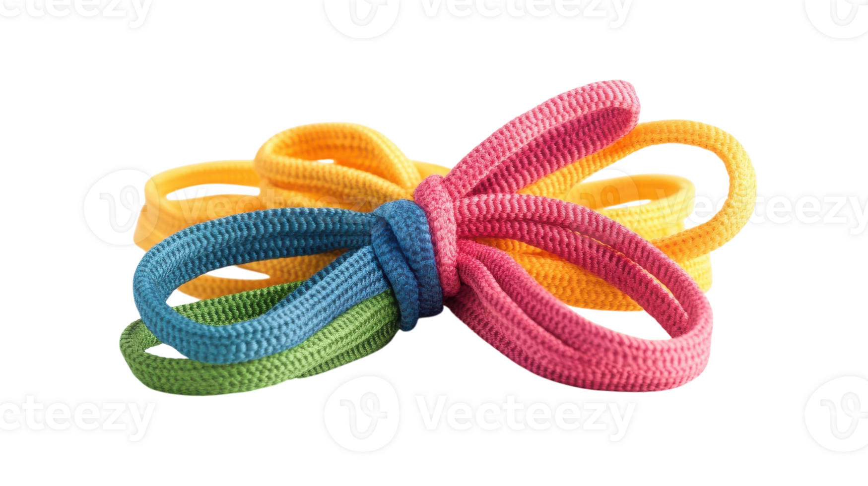 Vibrant and Playful Bundle of Colorful Shoelaces Tied Together Perfect for Fashion, Crafts, or DIY Projects to Add a Splash of Color. png