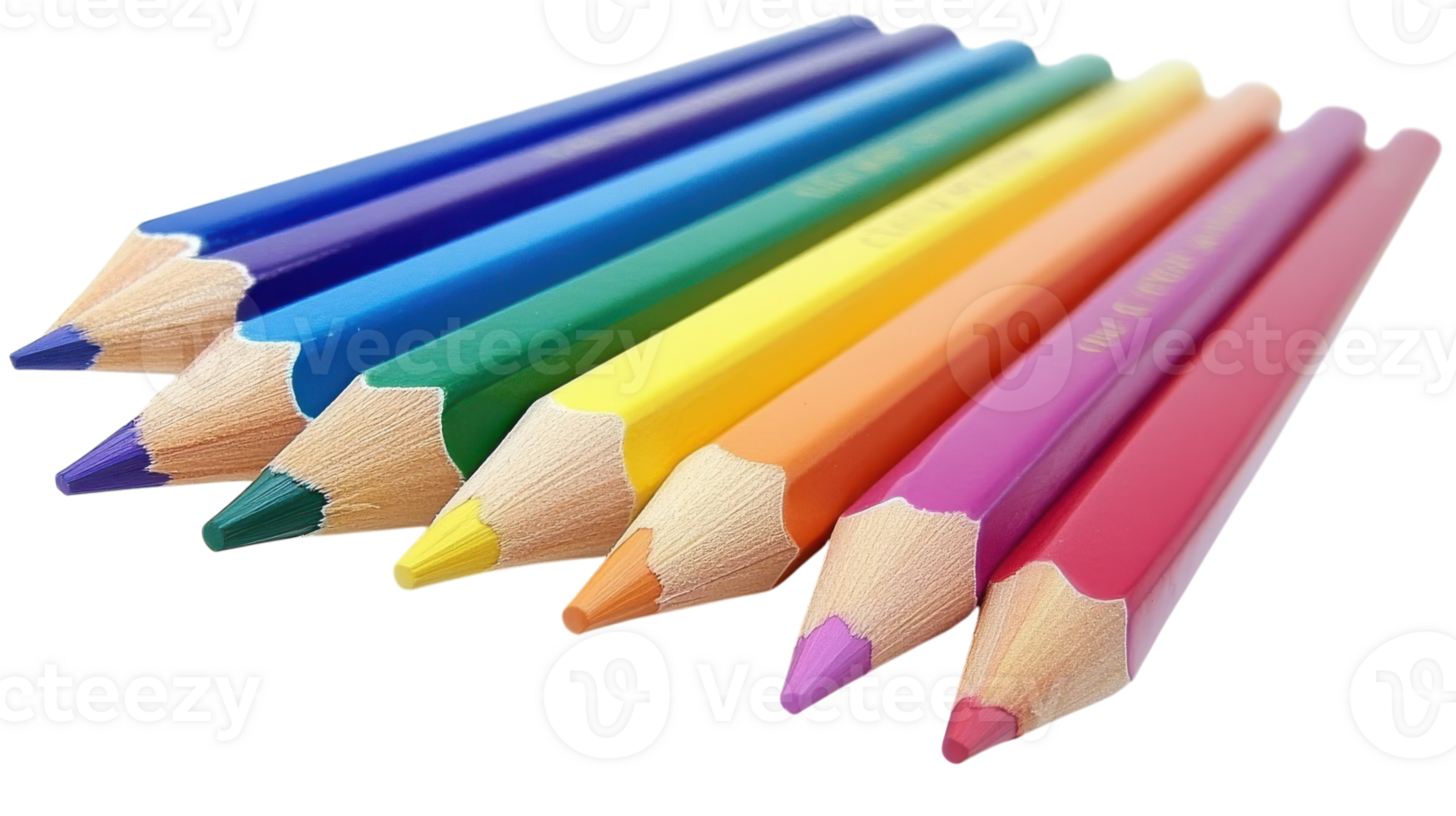 Colorful Bundle of Pencils with Tips Up Displayed in a Fan Shape Ideal for Arts and Crafts Projects. png