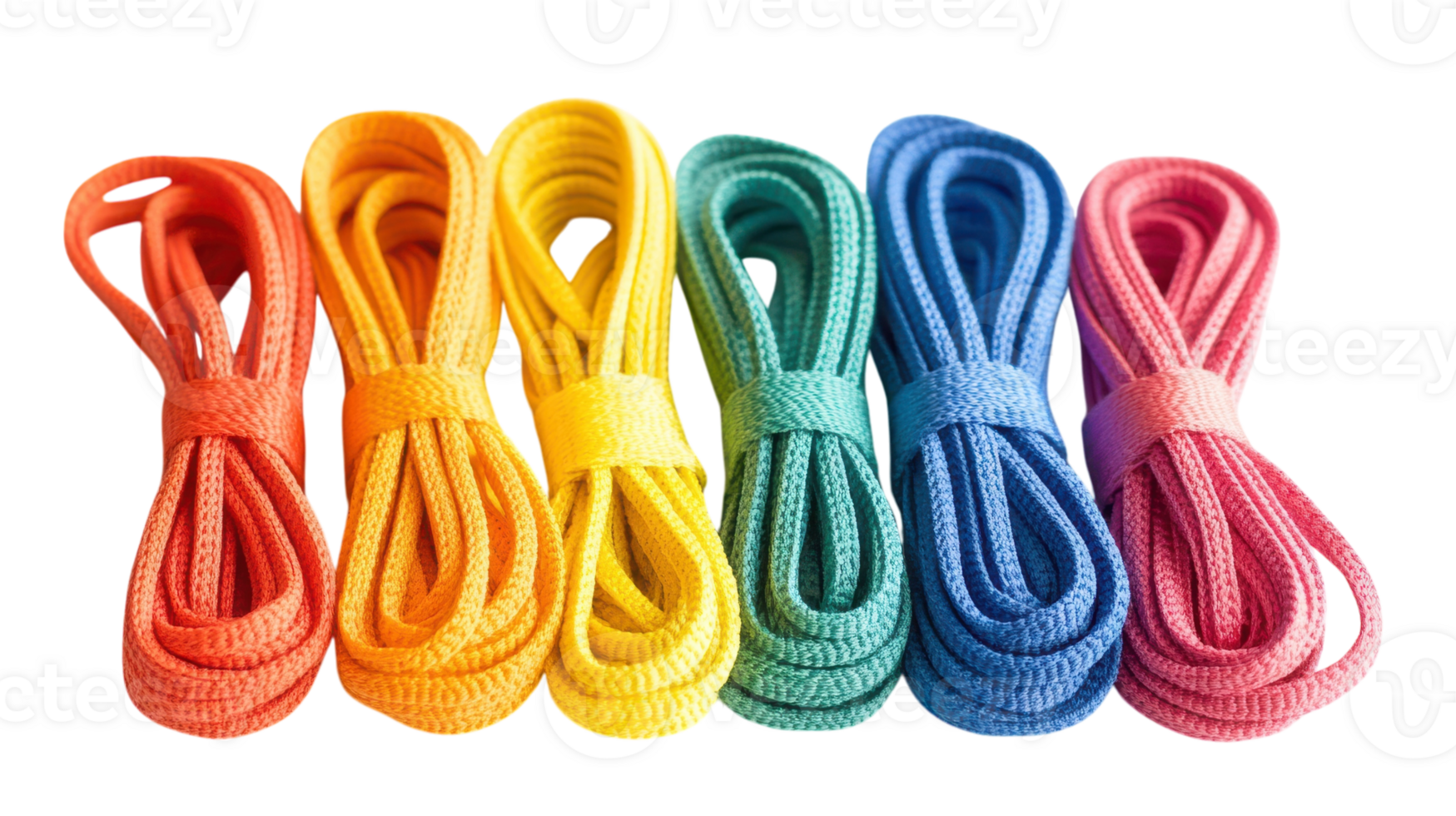 A Vibrant Bundle of Colorful Shoelaces Tied Together Perfect for Shoe Customization and Fashion Projects. png