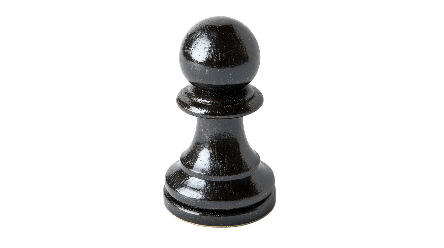 A Classic Black Chess Pawn Standing Upright Ready for Strategic Play and Game Setup. png