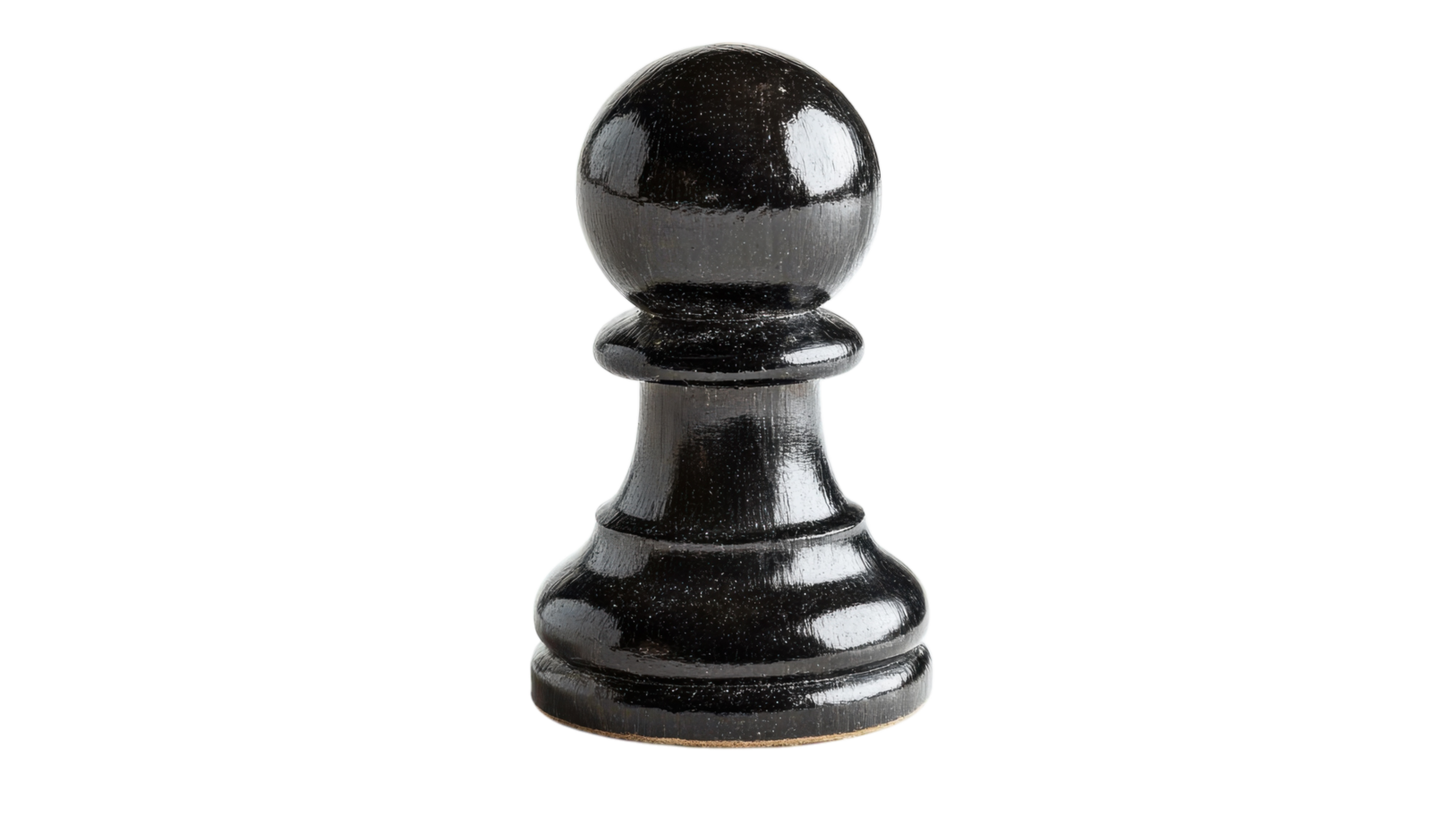 A Classic Black Chess Pawn Standing Upright Perfect for Illustrating Strategic Games, Chess Tournaments, or Board Game Themes. png