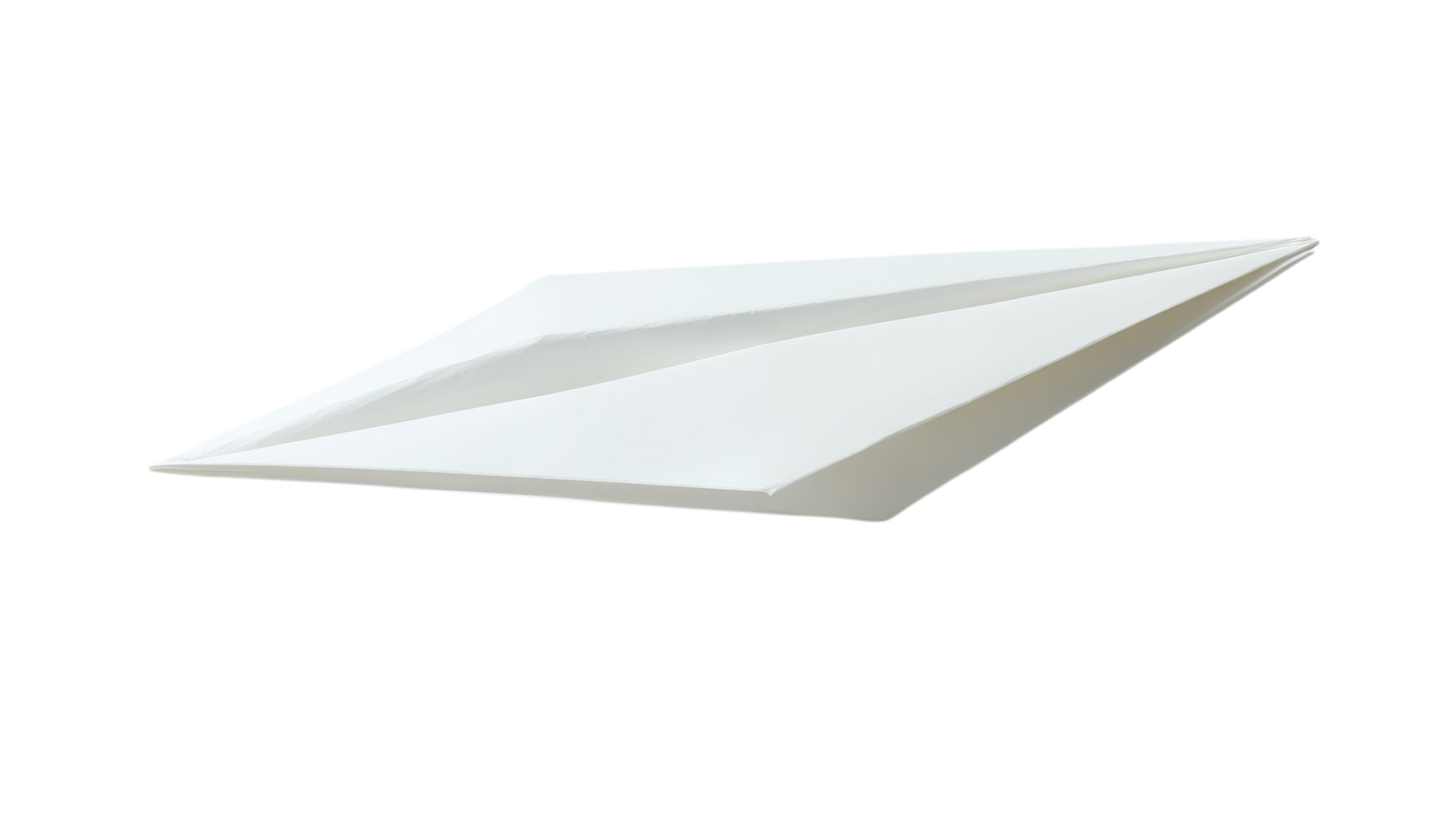 A Beautifully Folded Classic Paper Airplane Made from White Paper Perfect for Educational Projects, Crafts, and Recreation. png