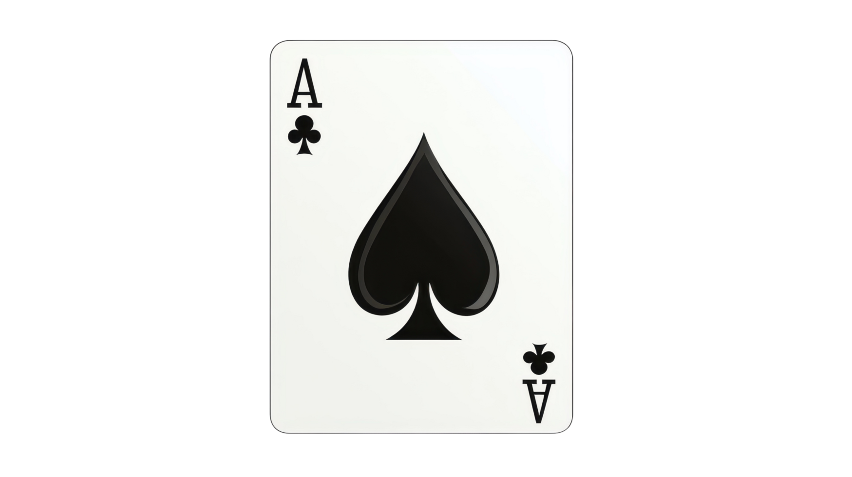 Classic Ace of Spades Playing Card Isolated on a White Background Suitable for Game Promotions, Ads or Design Projects. png