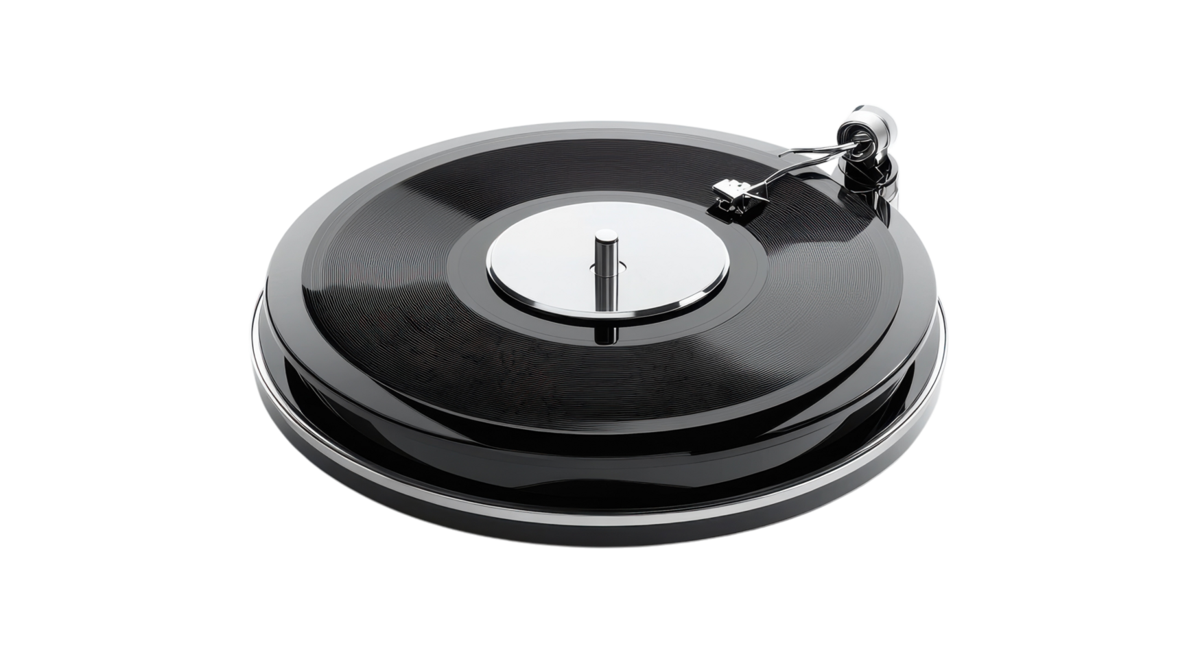 A Classic Record Player Needle Captured with a Vinyl Record, Ideal for Music Enthusiasts and Nostalgic Decor Projects. png