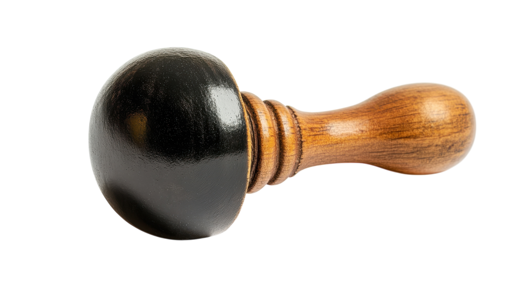 A Classic Rubber Stamp with a Wooden Handle Ideal for Formal Document Marking and Creative Projects. png