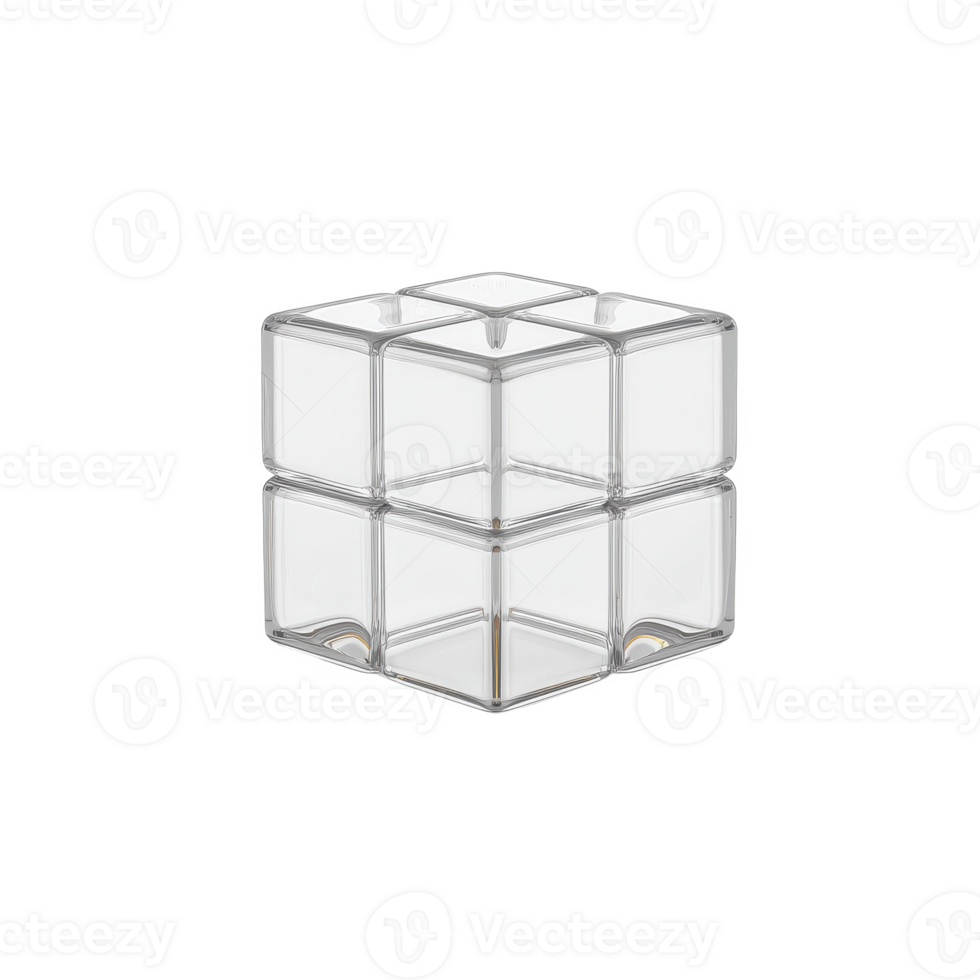 A transparent cube puzzle for stimulating brain and enhancing logical thinking skills. png