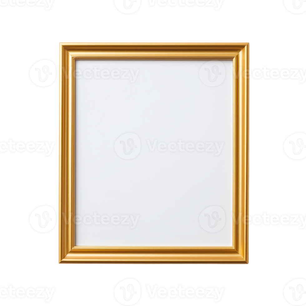 Elegant golden frame ready for your creative artwork or photography display. png