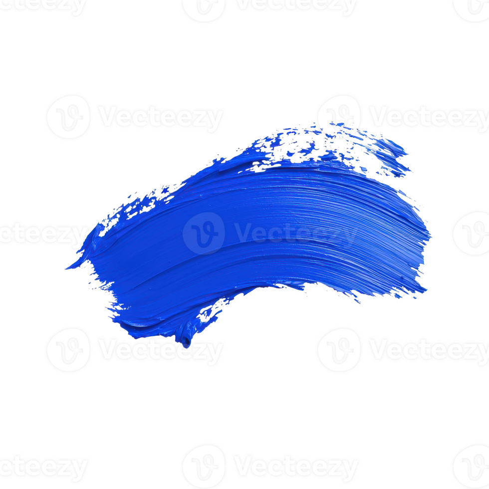 A vibrant blue paint stroke on a white background, perfect for creative projects and design use. png