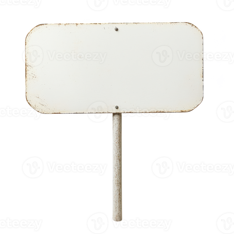 Blank sign on a stick, perfect for customization or as a placeholder for messaging. png
