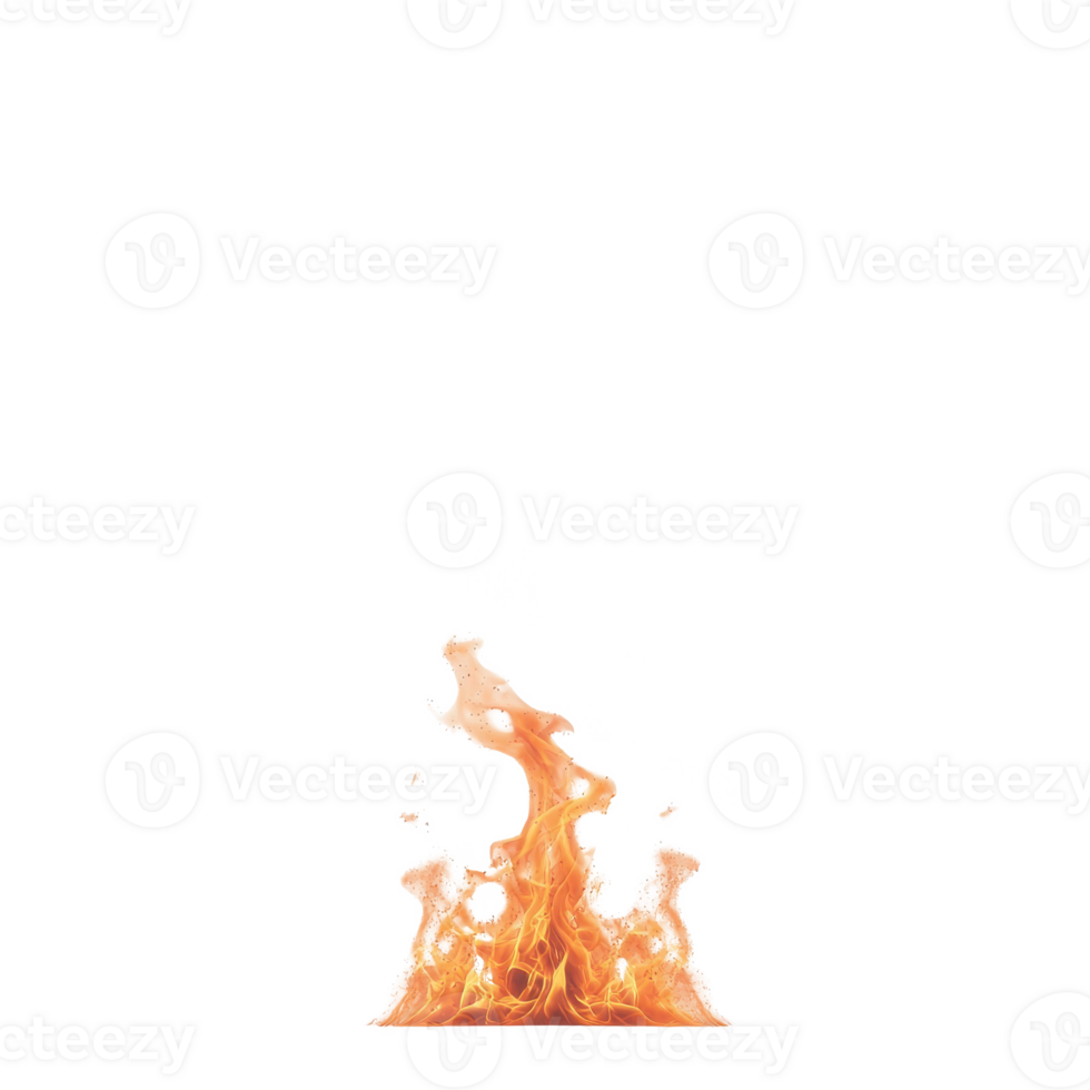Dynamic flame illustration with vibrant colors isolated on a white background. png