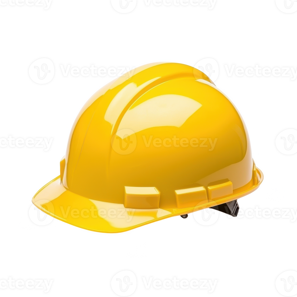 Yellow hard hat for construction, safety equipment, isolated on white background. png