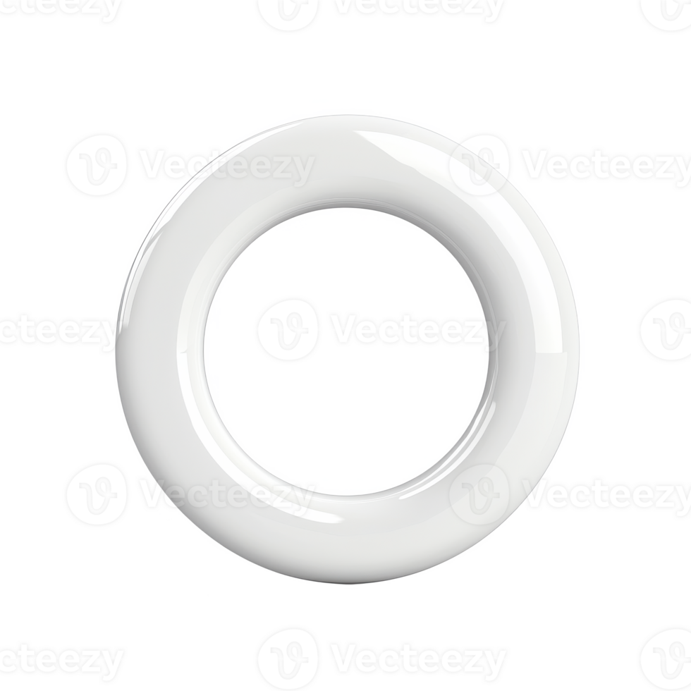 White circular object with smooth surface, isolated on white background, perfect for creative design and presentation. png