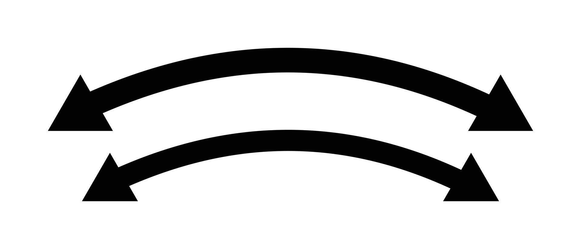 Horizontal double-headed arrow. Black arrows icon. Double Sided Arrow Images on white background. illustration. vector