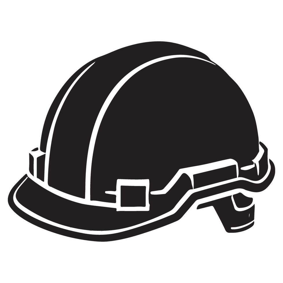 Construction Helmet Silhouette Art vector