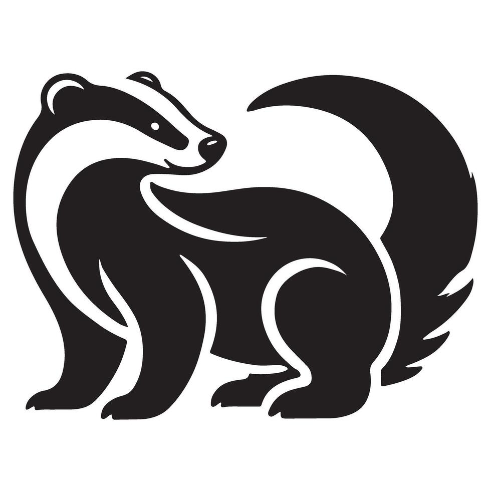 Badger Silhouette Illustration vector