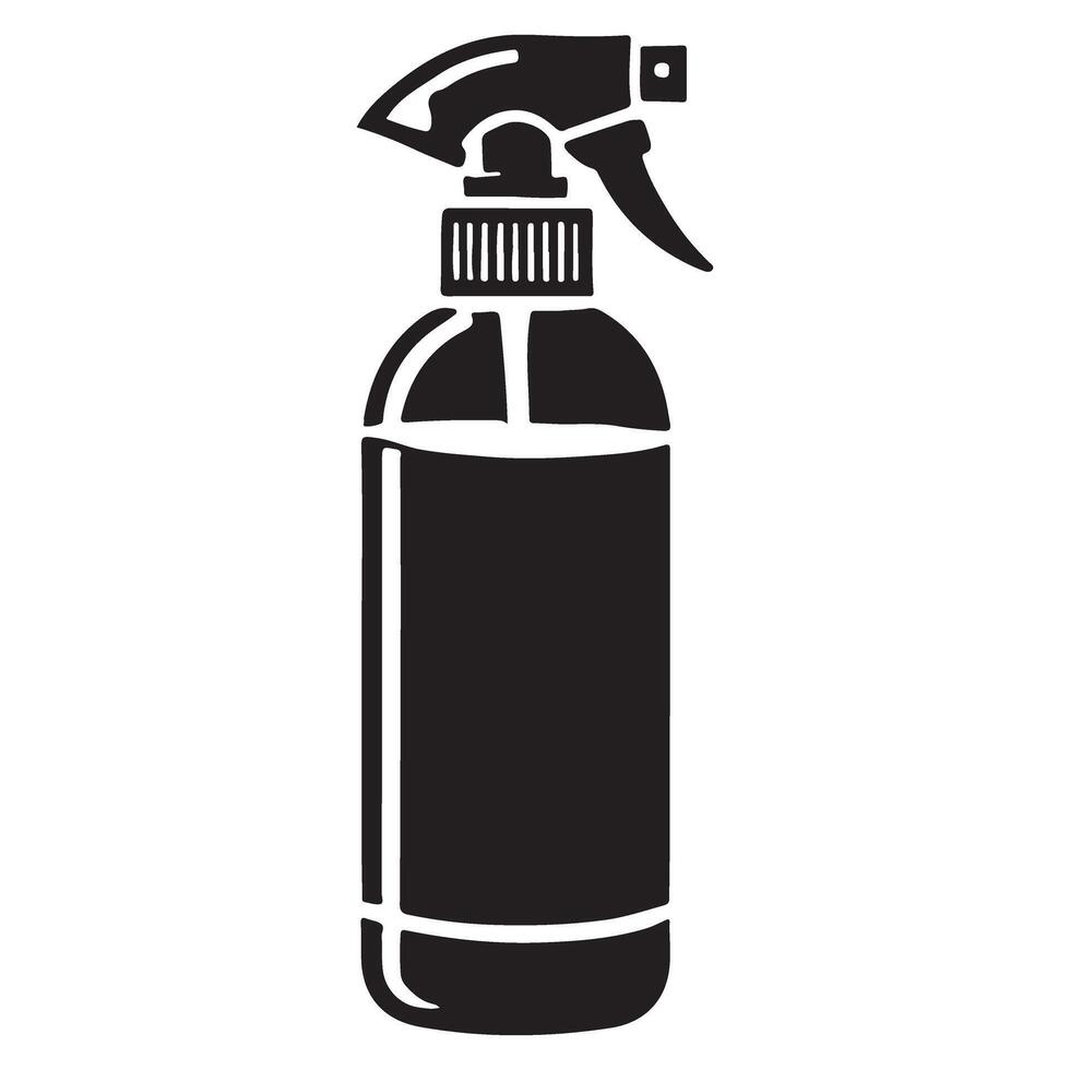 Spray Bottle Silhouette Icon Design vector