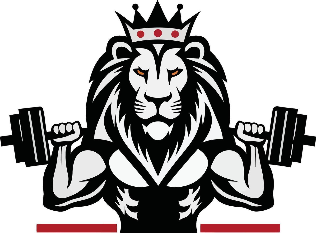Symbolic Royal Lion Gym Logo Strength And Leadership vector