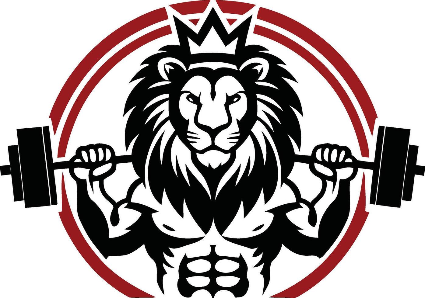 Lion Themed Fitness Logos Unleash Your Strength vector