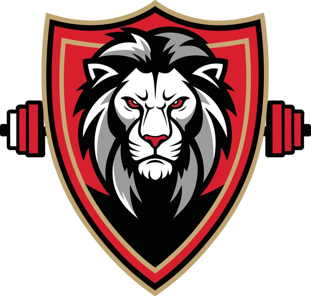 Create a Royal Lion Gym Logo for Your Fitness Brand vector