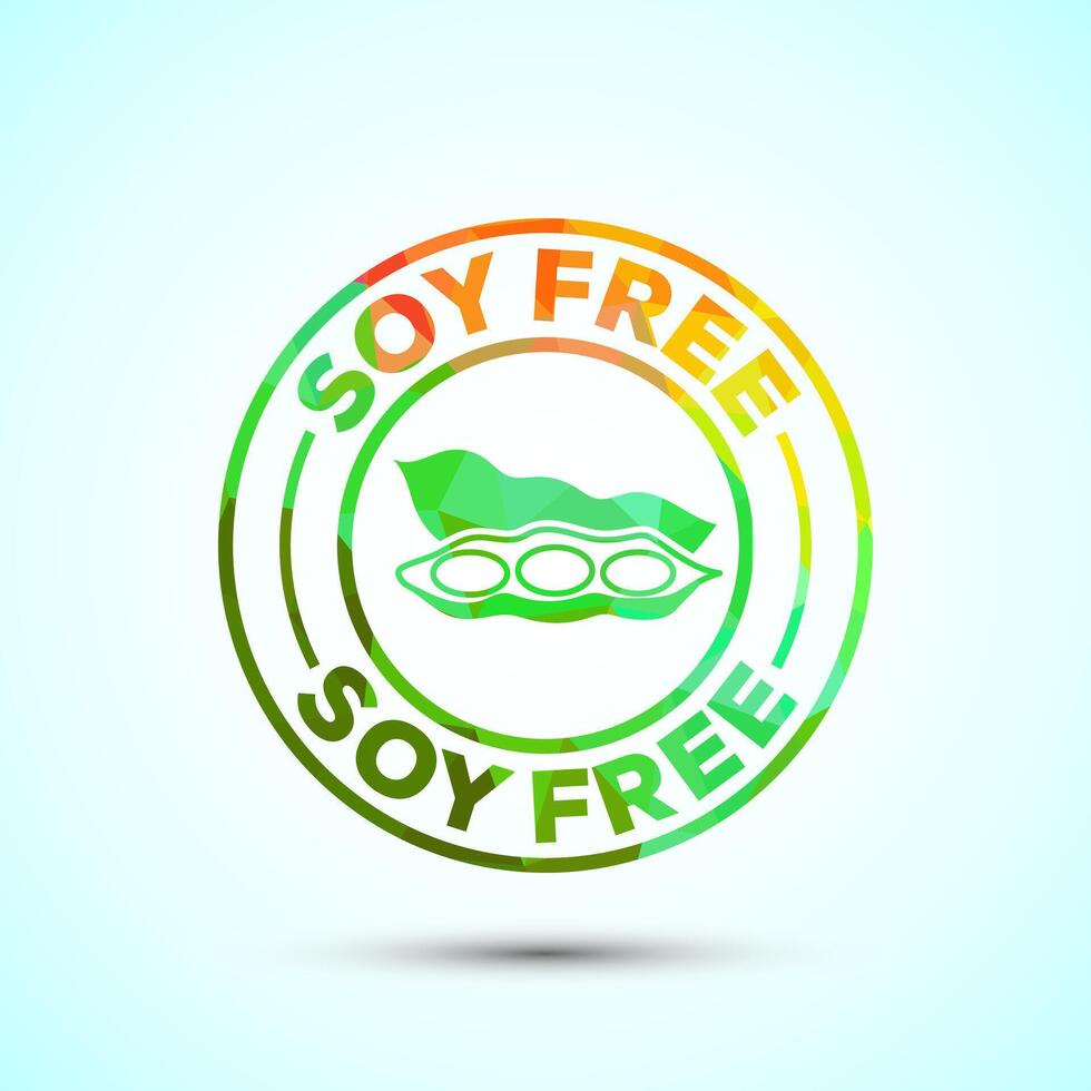 Soy or soya free icon. Soy allergen free product food sign, vector