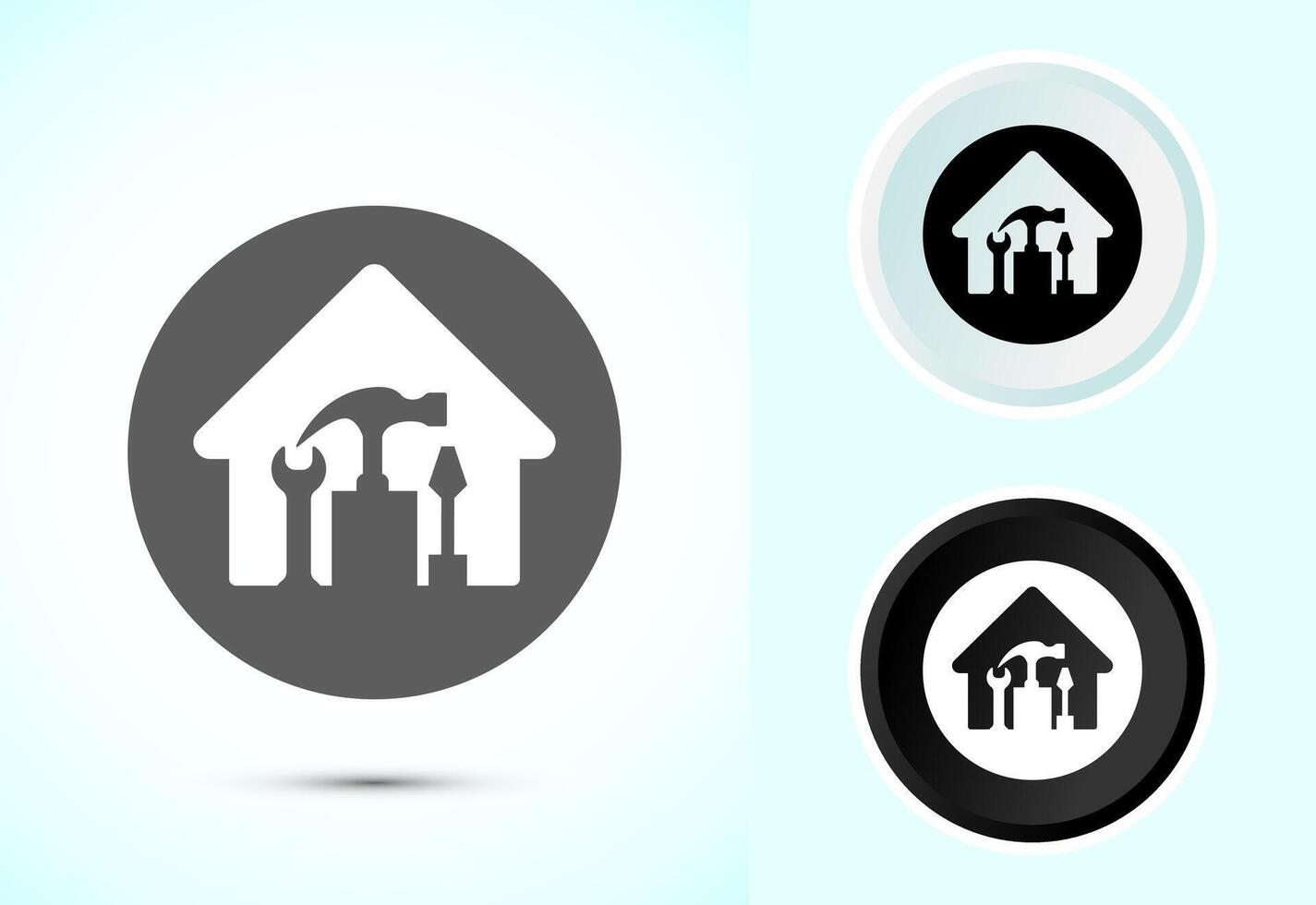 House repair icon design. Home remodeling, repair sign vector