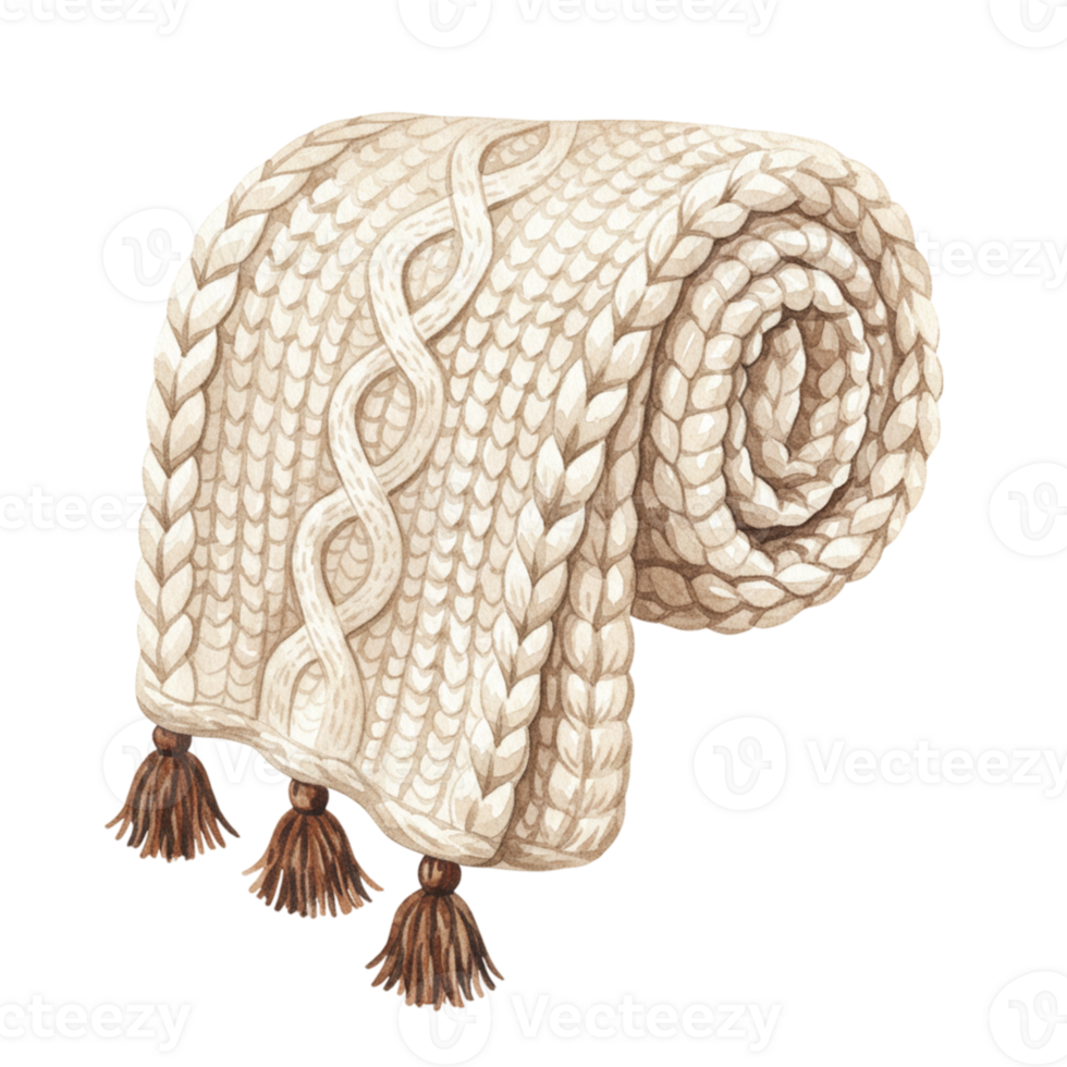 Cozy textured blanket display home decor transparent background natural setting warm vibes inviting atmosphere png