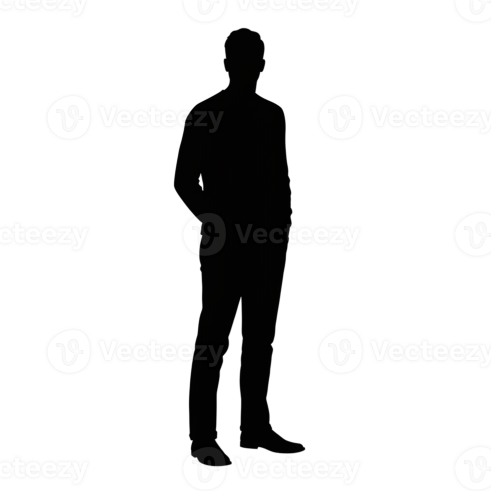 Silhouette of a person on a transparent background in urban setting conceptual art creative environment minimalist view png