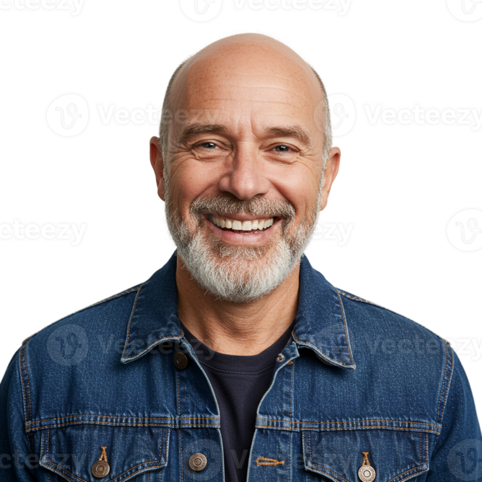 Joyful encounter smiling man studio setting portrait photography bright environment close-up view genuine happiness png