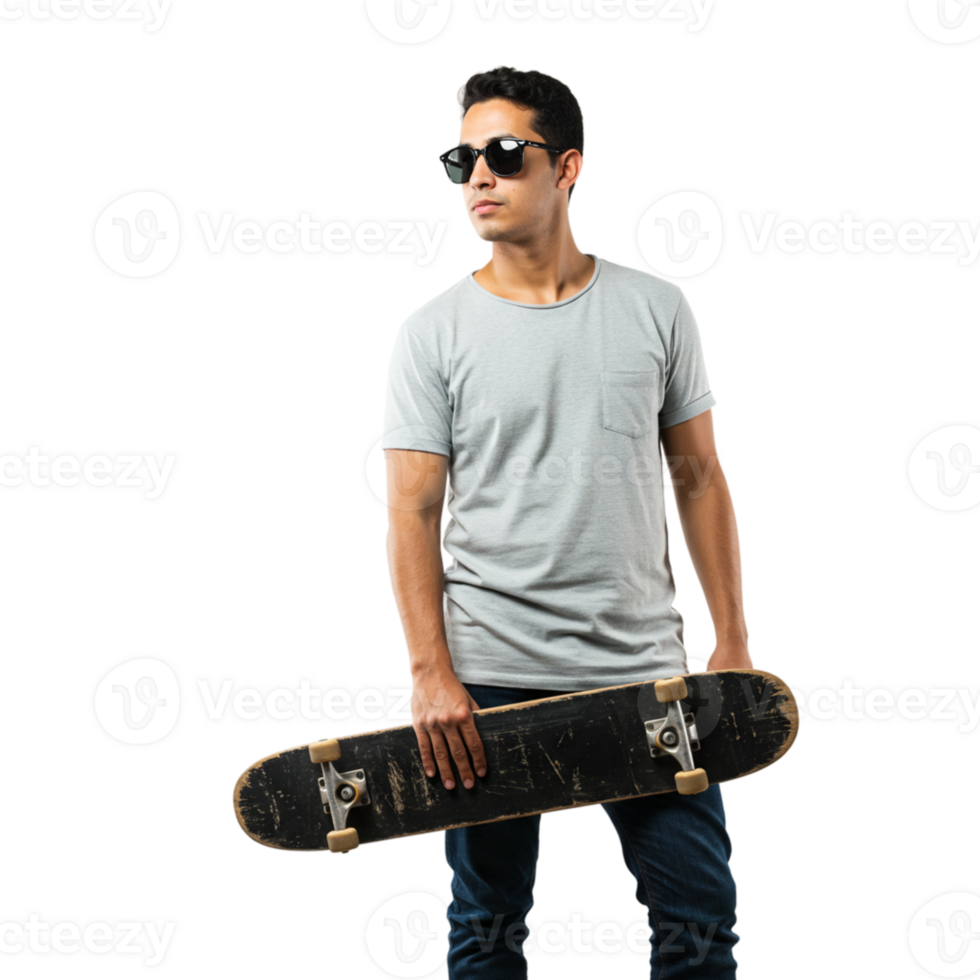 Skateboarding action in urban setting young man with skateboard lifestyle photography street environment dynamic view youth culture png