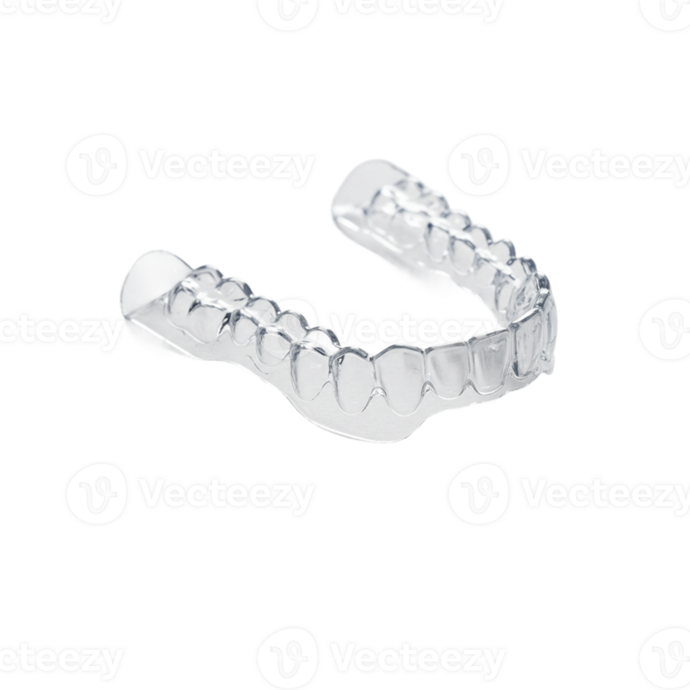 Dental night guard usage home product photography clean background close-up oral health protection png