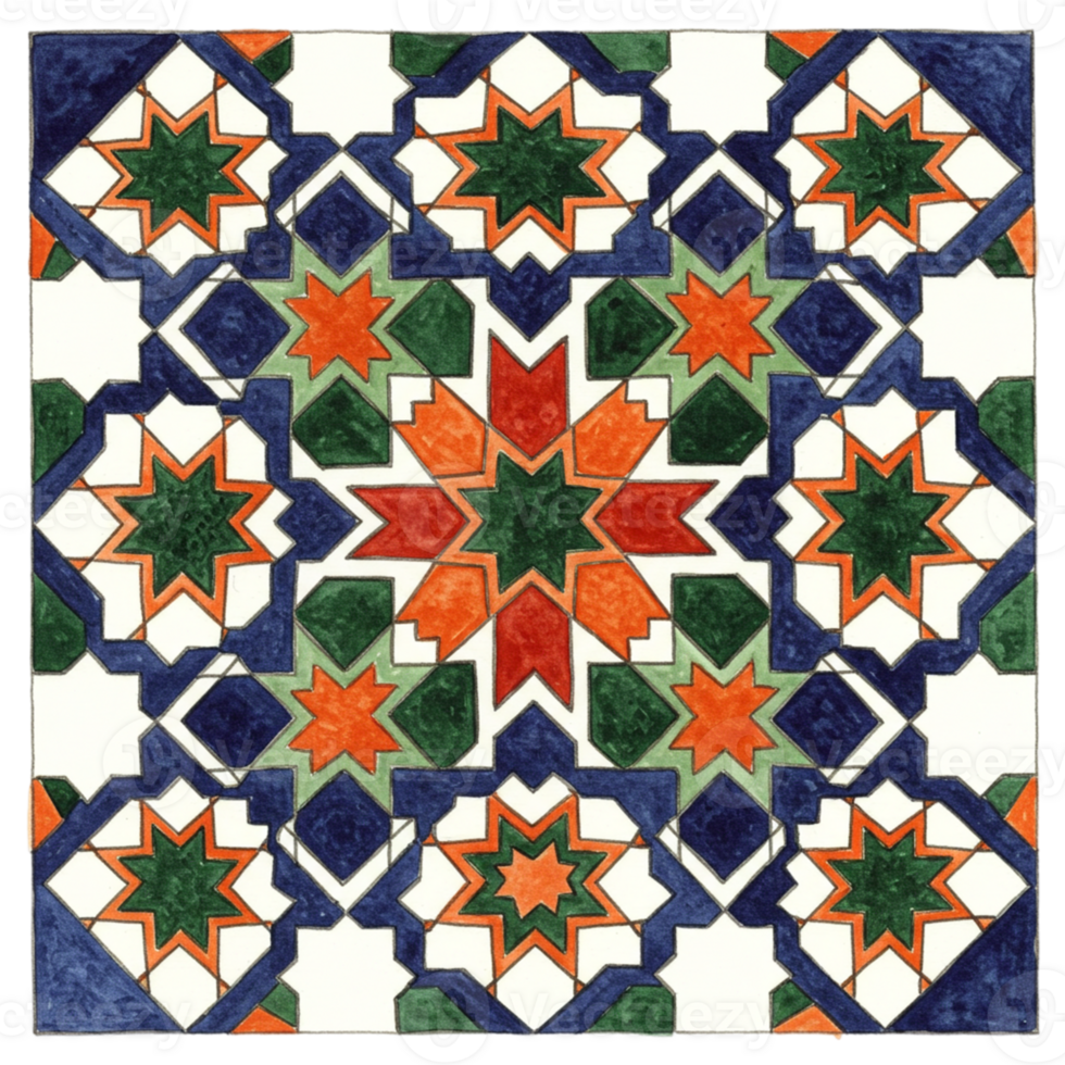 Geometric mosaic design historical architecture decorative art cultural heritage close-up view intricate patterns for aesthetic appeal png