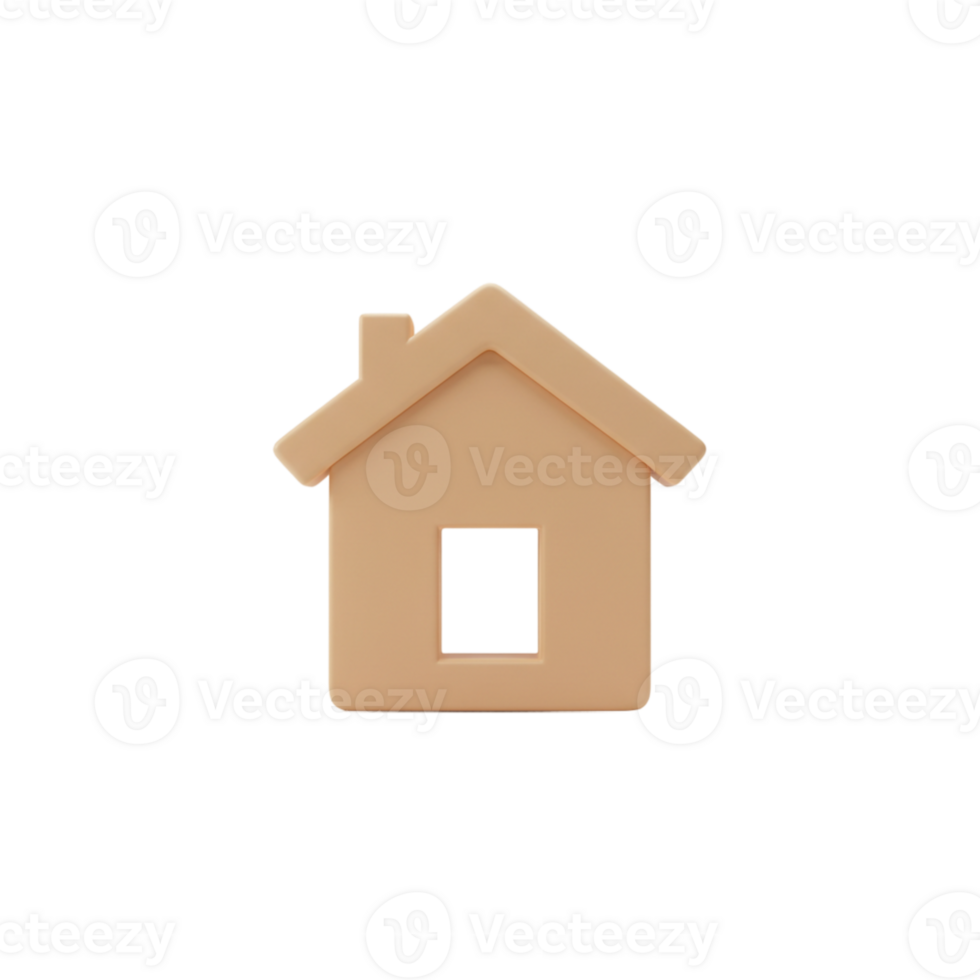 Building a home icon digital illustration minimalist style light background focus on design concept png