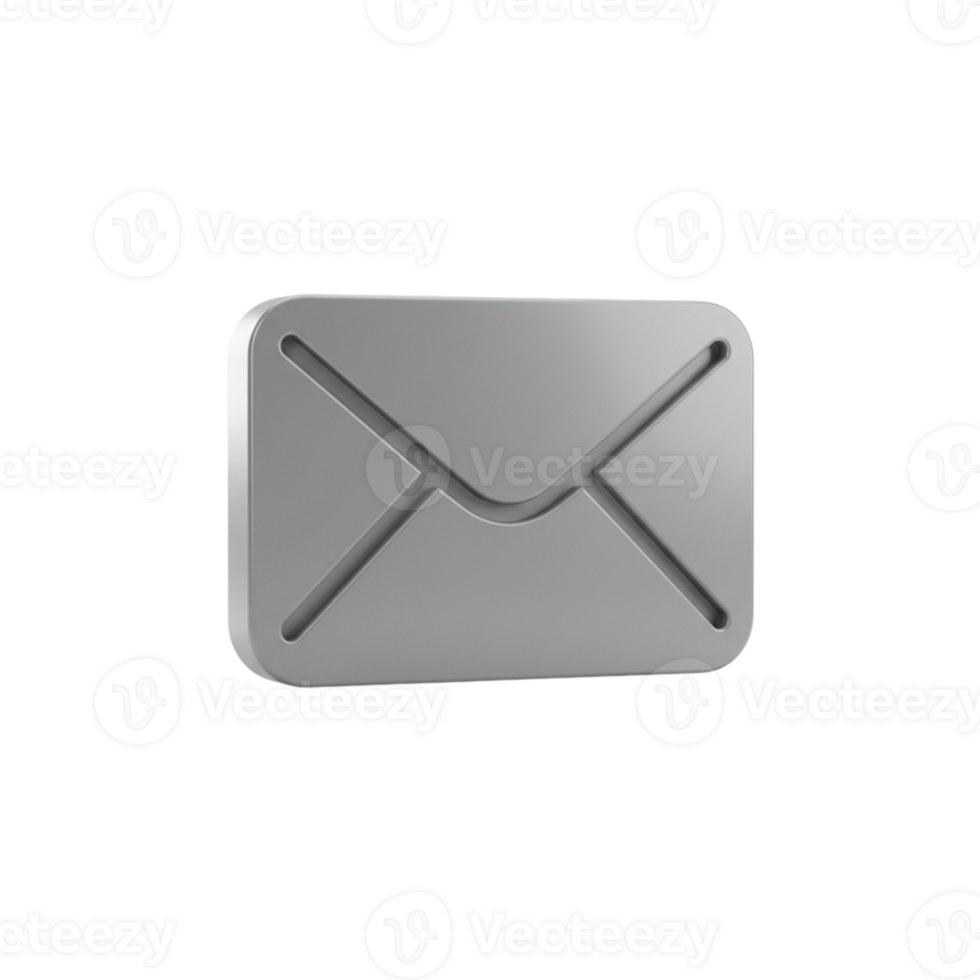 Digital envelope icon web design graphic element minimalistic style front view communication concept png