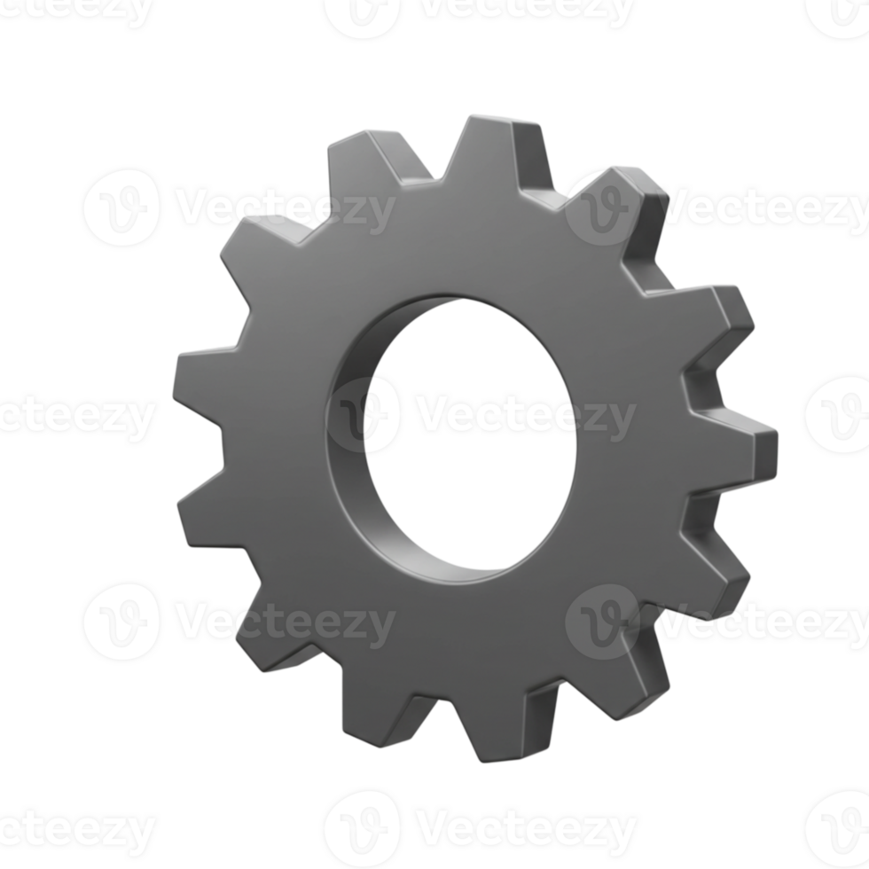 Industrial gear mechanism workshop 3d render digital environment close-up motion concept png