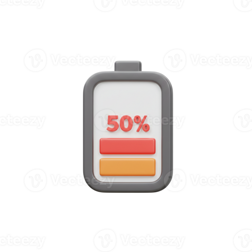 Battery level indicator digital device graphic art minimalist design close-up view technology concept png