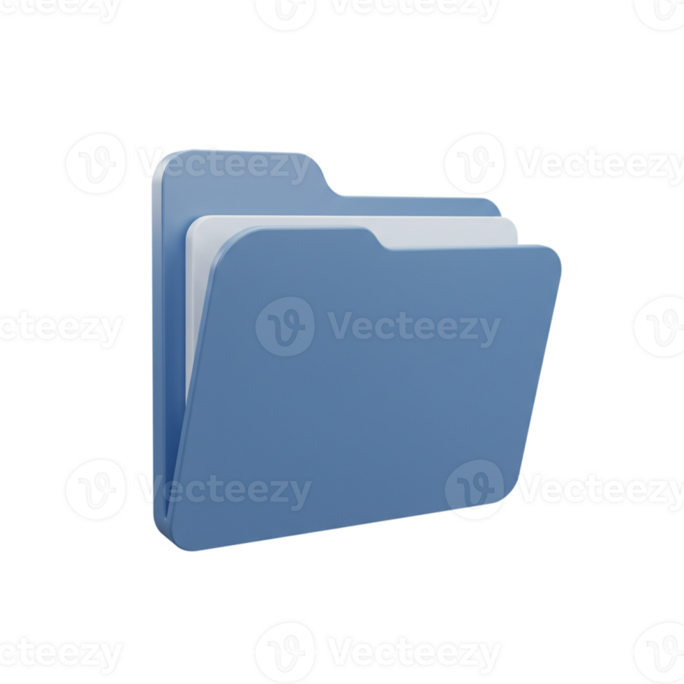 Organizational folder storage system for office product showcase workspace minimalist informative design png