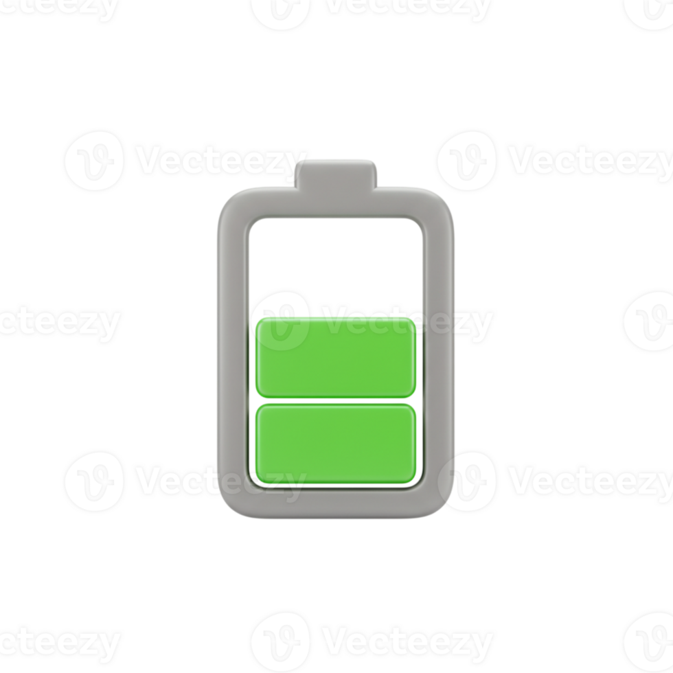 Battery indicator icon digital interface graphic design minimalist style close-up view technology concept png