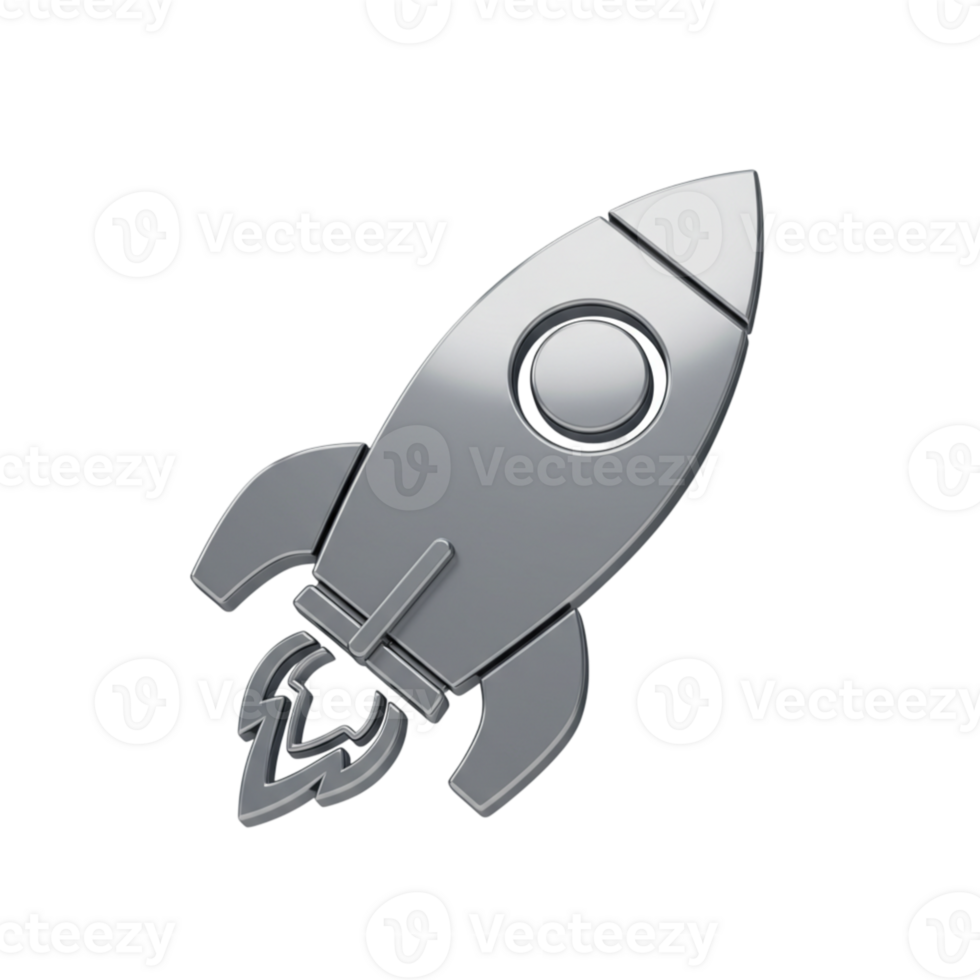Rocket launch event space digital icon technology environment isolated viewpoint innovation concept png